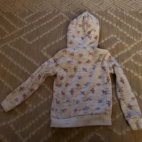 Reflex Kids Light Gray Floral Print Sequin Hoodie. - Picture 10 of 10